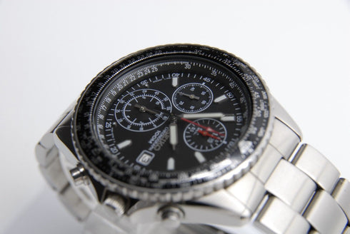 【 N MINT 】 Seiko Flightmaster 7T92-0CF0 Chronograph Quartz Watch from JAPAN